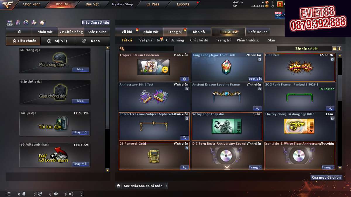 shop acc cf uy tin gia re